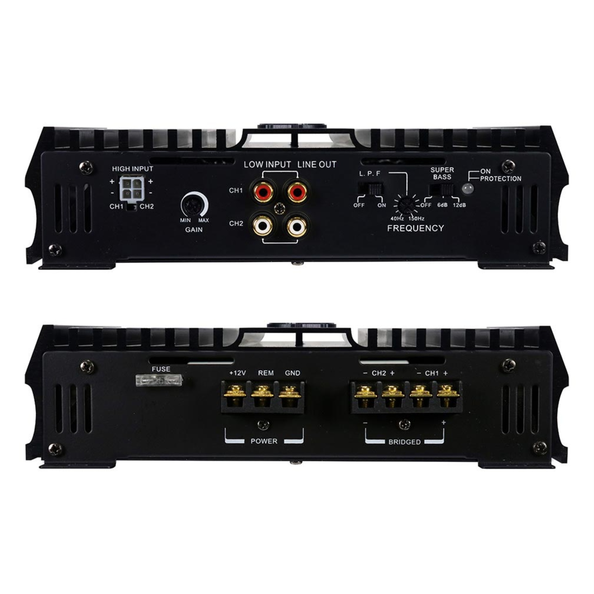 American Bass 500W Max 2 Channel Class A/B Vehicle Audio Amplifier, Multicolor, 4.65 oz