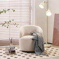 thumbnail image 2 of Accent Chair ,360 Degree Swivel Velvet Accent Chair, Lounge Armchair with Metal Base Frame for Living Room, Bedroom, Reading Room, Home Office, 2 of 8