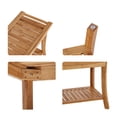 thumbnail image 5 of Kinbor Bamboo Shower Bench Bath Spa Seat with Storage Shelf Organizer, 5 of 5