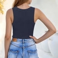 thumbnail image 6 of FNFYFH Womens Plus Size Ribbed Tank Tops Sleeveless V Neck Summer TShirt Stretch Slim Fitted Top, 6 of 7