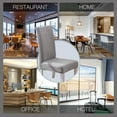 thumbnail image 4 of Dawot Stretch Spandex Universal 2-Piece Polyester Chair Slipcovers, Gray, 4 of 8