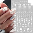 thumbnail image 4 of BECLOTH Nail Stickers Japanese 3D Back Glue Series Small Nail Stickers White And Gold Flower Stickers Nail, 4 of 7