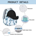 thumbnail image 3 of Marine and Beach Crab Student Backpack Durable Waterproof School Bag with Watercolor Crab and Tropical Sea Life Pattern, Adjustable Straps, Breathable Padding for School and Travel, 3 of 6