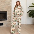 thumbnail image 4 of Uorisanigo Highland Cow Cactus Women's 2 PCS Outfits Casual Mock Neck Sweatshirt and Wide Leg Pants Tracksuit Sets Oversized Drawstring Pullover Hoodies and Sports Pants Matching Set for Teen Girls, 4 of 8