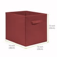 thumbnail image 4 of EZOWare Set of 4 Foldable Fabric Basket Bins, 13"x15"x13" Collapsible Storage Organizer Cube with Handle for Clothes Nursery Toys - Rooibos Tea, 4 of 4