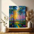 thumbnail image 6 of Vibrant Forest Light Abstract Canvas Wall Art, Nature Glow Print for Living Room, Bedroom, Office and Yoga Studio Decor, 6 of 8