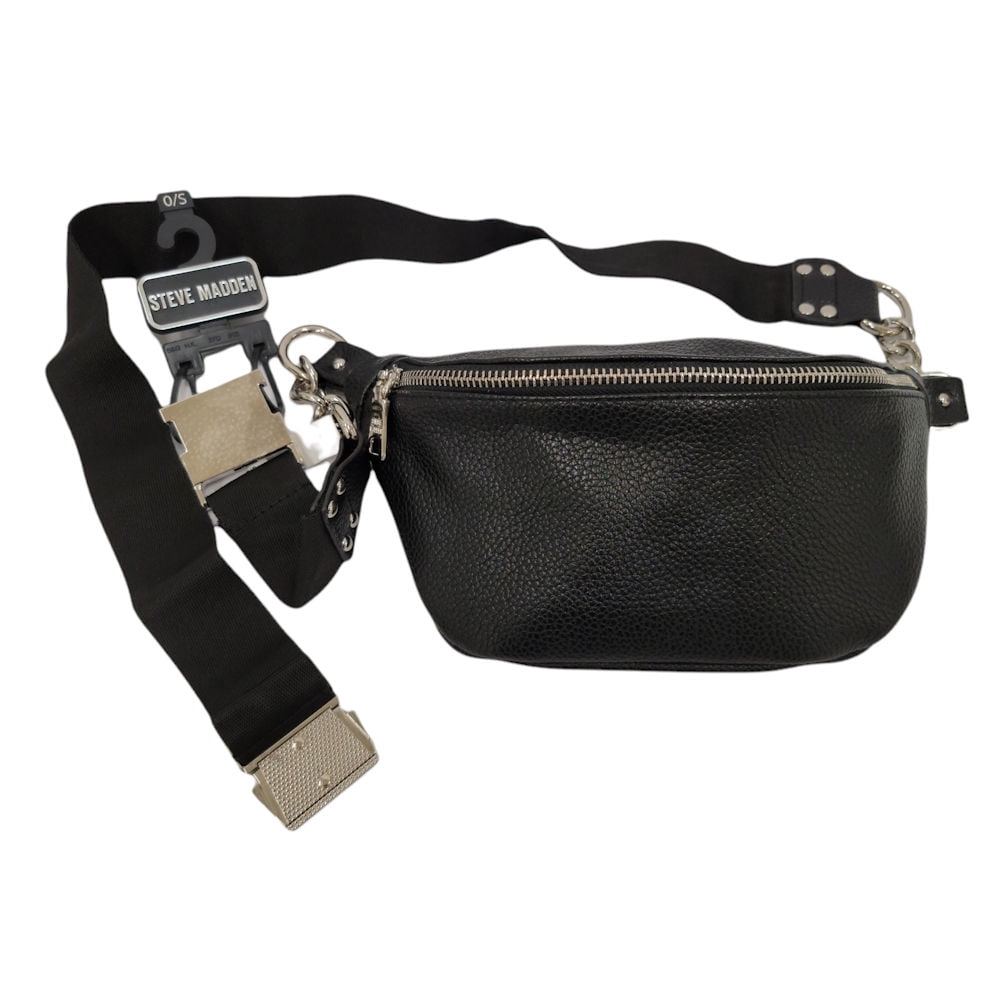 Waist Pack Black Belt Bag Genuine Leather Bum Bag Hip Bag Fanny Pack Crossbody Bag