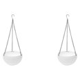 thumbnail image 1 of Transemion 2x Breathable And Not Easy To Deform Hanging Flower Pots For Indoor And Outdoor white 2Set, 1 of 6