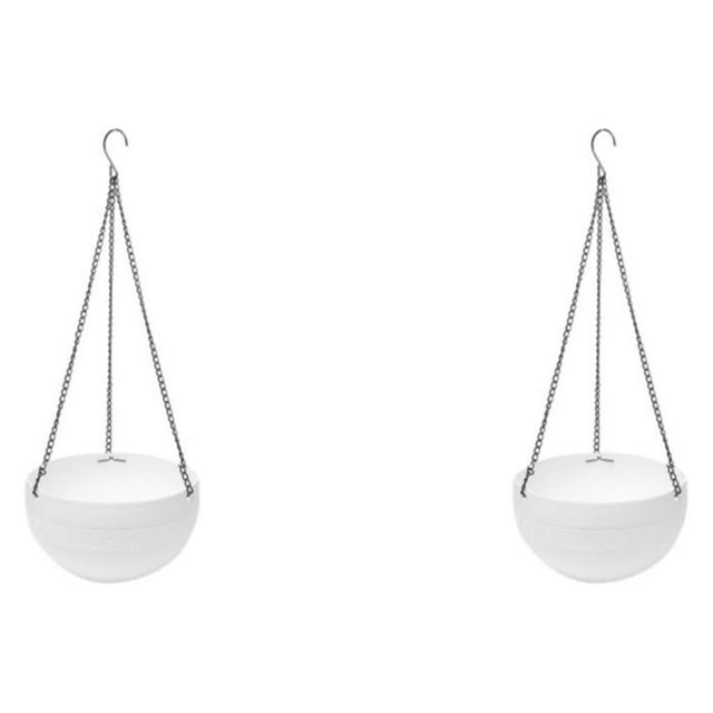 Wweixi 2pieces Stylish Hanging Flower Pot Home Decor Effortlessly Wide Applications Hanging Flower Pots white 2Set