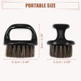 thumbnail image 4 of Cepillo de cerdas para barba de Unique Bargains, cepillo de bolsillo para barba de hombre con mango negro, 4 of 7