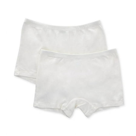 Women s Cottonique W22223 Latex Free Organic Cotton Boyleg Panty - 2 Pack (Natural 9)