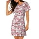 thumbnail image 2 of Easygdp Kawaii Pig Camisón de manga corta para mujer, informal, estampado, 2 of 6