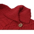 thumbnail image 3 of Irish Merino Wool Cardigan One Button Cable Knitted Sweater for Women by Aran Woollen Mills, 3 of 7