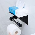 thumbnail image 2 of LLC Stainless Steel Toilet Paper Holder with Shelf, Damping Device - Bathroom Tissue Roll Storage, 2 of 5