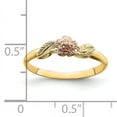 thumbnail image 2 of 14k Two Tone D/C Leaves w/ Flower Ring R933, 2 of 4