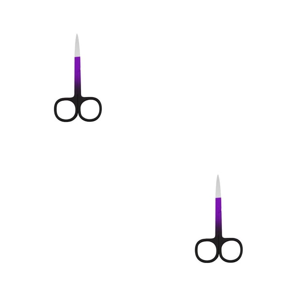 Alicates para cutículas de uñas Seitruly Tijeras de acero inoxidable Galvanoplastia Aerosol Púrpura Negro 2piezas