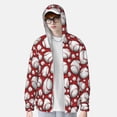 thumbnail image 2 of Lsque Cute Baseball Pattern UPF 50+ Lightweight Sun Protection Men's Women's Long Sleeve Shirt, Hoodie Performance -Small, 2 of 7