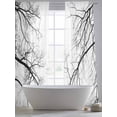 thumbnail image 4 of Black Grey Branches Sheer Curtains 96 Inch Length 2 Panels Set, Modern Art Botanical Voile Window Treatment Semi Sheer Long Curtains Drapes for Bedroom/Living Room/Kitchen 52"x96"x2, 4 of 7