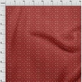 thumbnail image 3 of oneOone Cotton Poplin Twill Red Fabric Geometric Bandhani Dress Material Fabric Print Fabric By The Yard 56 Inch Wide, 3 of 4