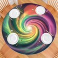 thumbnail image 2 of Colorful Tie Dye Spiral Galaxy Pattern Round Fitted Tablecloth with Elastic Edge,Dining Table Cover Waterproof,Outdoor Round Tablecloth for Camping,Dining,Indoor and Outdoor, 2 of 7
