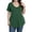Dark Green, variant on Womens Plus Size Tops 4x-5x Summer Short Sleeve T Shirts Solid Color Blouses Crew Neck Tunic Dressy Casual Trendy Tunics White 4XL