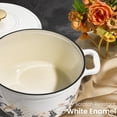 thumbnail image 4 of Olla Holandesa Carote de Hierro Fundido Esmaltado Blanca 5QT, 4 of 7