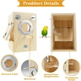thumbnail image 3 of Caja de nido de pájaros, caja de nido de cría de periquitos, casa de nido de pájaros, caja de cría transparente de acrílico de madera para periquitos, periquitos, loros XianweiShao 9024715983756, 3 of 5