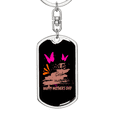 thumbnail image 6 of Butterfly Best Mom Stainless Steel or 18k Gold Premium Swivel Dog Tag Keychain, 6 of 17