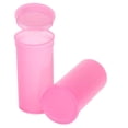 thumbnail image 2 of 12 Pack Empty Plastic Pill Bottles with Caps, Airtight Multi-Purpose 13 Dram Pill Container with Pop Top Caps for Medicines, Supplements, or Any Small Items (Pink Transparent), 2 of 3