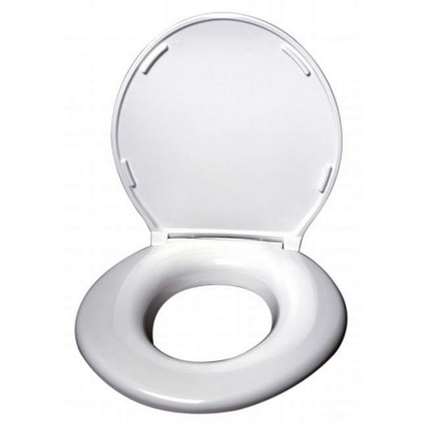 Big John Products 2445263-3W Siège de Toilette Ouvert avant avec Couvercle - Blanc