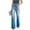 Blue, variant on LYMAYTER Women's Ripped Wide Leg Jeans Washed Distressed High Waist Stretch Comfort Jeans S-2XL