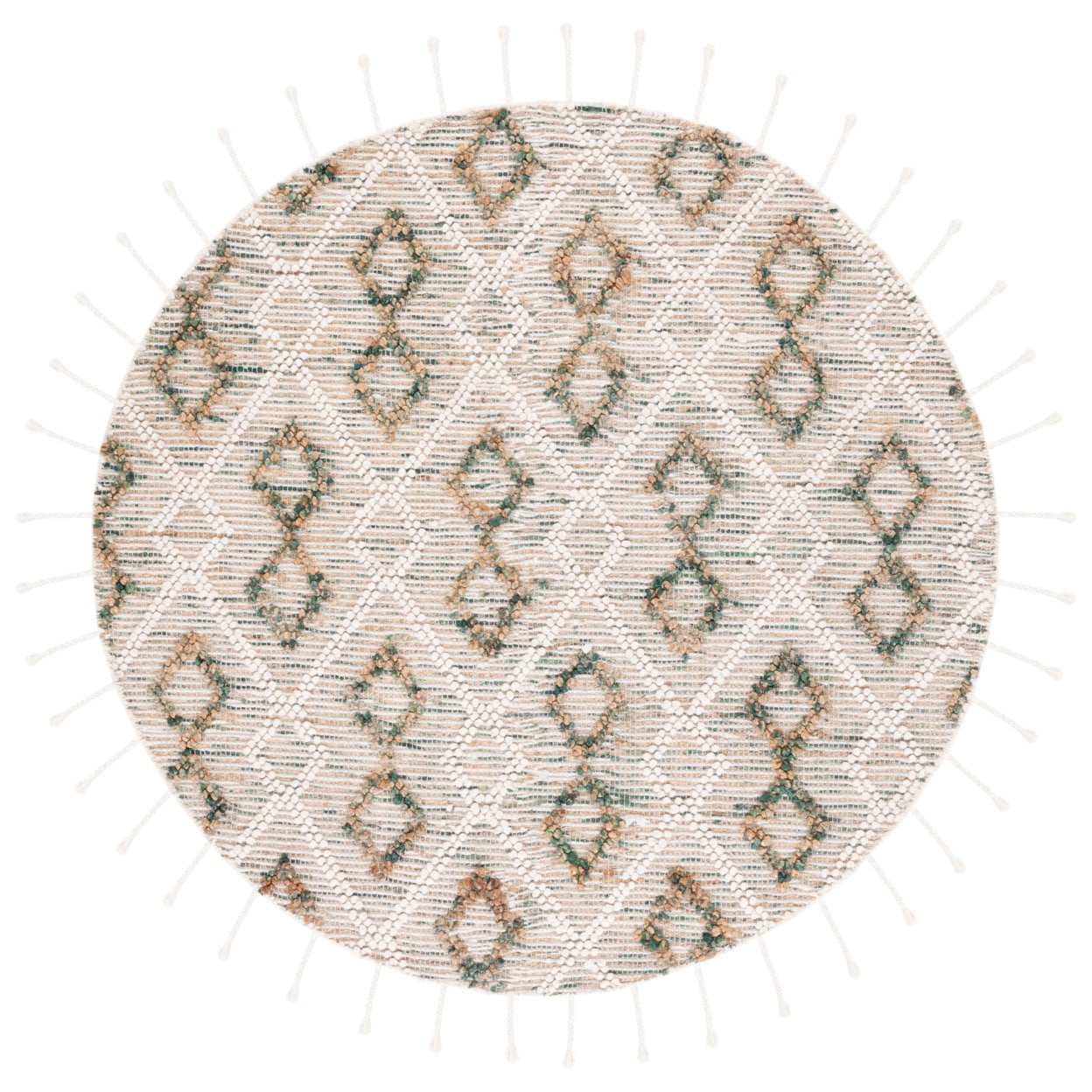 SAFAVIEH Natura Yamashita Geometric Area Rug, Ivory/Emerald, 8' x 10'