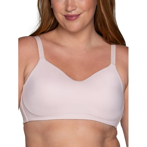 Vanity Fair Soutien-Gorge Sans Fil Confortable pour Femmes Sans Armature, Personnalisez Votre Silhouette et Votre Soutien : Bretelles Convertibles, Enfilage Facile, Lissage du Dos - Quartz