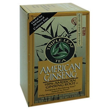 Triple Leaf Tea Le ginseng VERTUS thé américain Triple Leaf Tea 20 Sac