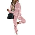 thumbnail image 4 of UKAP Ensemble de Jogging pour Femmes Manches Longues Survêtements à Cordon Deux Pièces Tenue Décontractée de Course Rose 2TG, 4 of 9