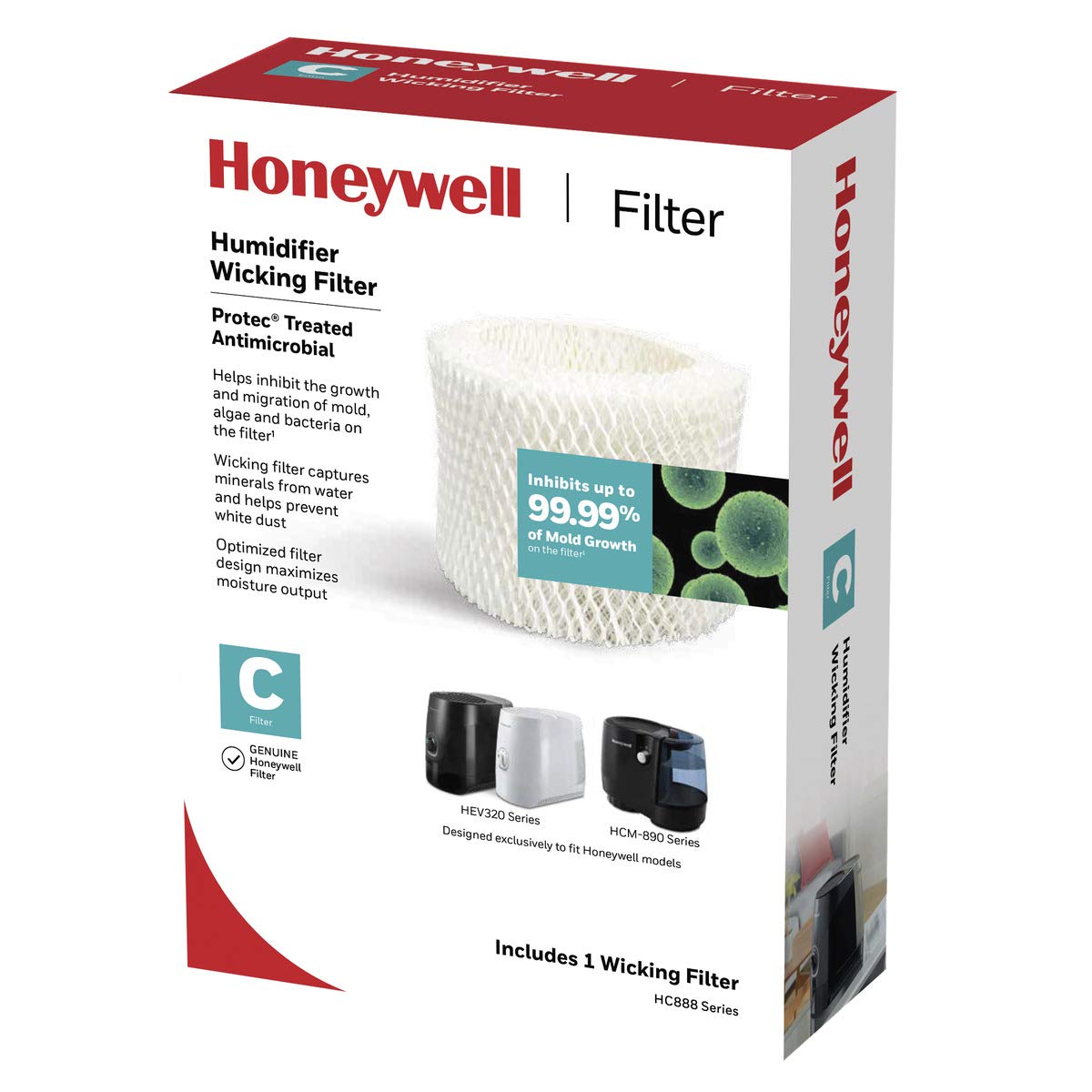 Honeywell HC888 Replacement Humidifier Filter C, White