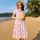 thumbnail image 4 of Disketp Hearts para Vestido de Manga Corta para Mujeres, Vestidos de Verano para Mujeres, Casual y Holgado para la Playa, 4 of 6
