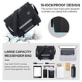 thumbnail image 4 of OIWAS 17 inch Casual Messenger Briefcase for Men Women, Large Computer Shoulder Bag with Padded Compartment, Black, 4 of 8