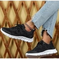thumbnail image 4 of Women's Comfort Sneakers:  With Lace-Print Mesh , Breathable Soft Sole for Sports shoes, 4 of 7
