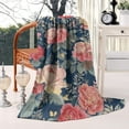 thumbnail image 2 of Pioneer Flower Blanket,Comfortable Soft Flannel Throw Blanket,All Season,Warm Lightweight Blankets for Sofa Bed Couch Living Room Chair,40"x50"(100x130cm), 2 of 3