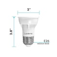 thumbnail image 3 of Luxrite PAR16 LED Dimmable Spot Light Bulb, 5.5W 50W Equivalent 4000K Cool White, 450 Lumens, E26, 6-Pack, 3 of 6