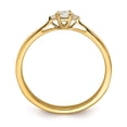 thumbnail image 2 of Auriga Fine Jewelry 14k Yellow Gold 1/8 carat Round Diamond Promise/Engagement Ring for Women Size 7, 2 of 6