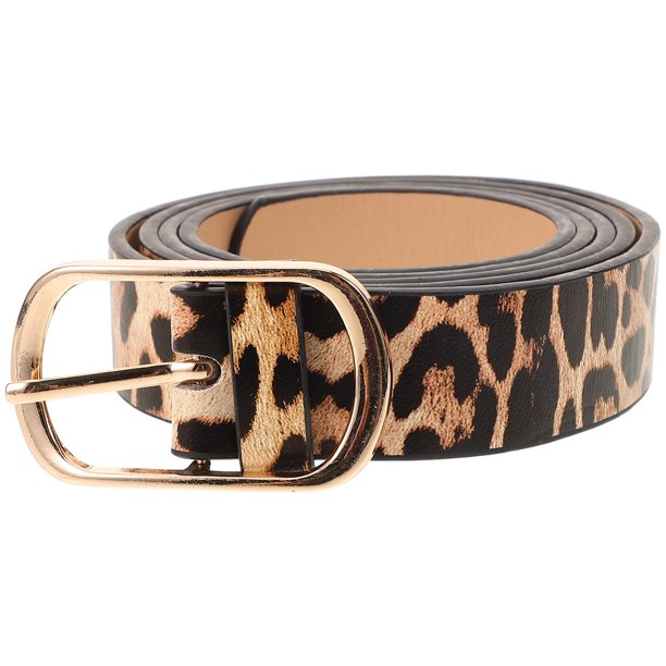 WORGEOUS Cinturón de leopardo para mujer, moderno y versátil, ideal para damas.