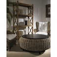 thumbnail image 2 of Padma's Plantation Paradise Wicker Wood Top Ottoman in Kubu Gray, 2 of 6