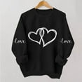 thumbnail image 2 of zbxnLI Valentine's Day Top for Womens Crew Neck Sweatshirt Graphic Tee Long Sleeve Shirts Spring Pullover Outfits, 2 of 6