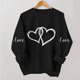 thumbnail image 1 of TaTaai Women's Valentine's Day Printed Sweatshirt, Long Sleeve Pullover Top, Round Neck Romantic Blouse, Cute Casual Wear Gift, 1 of 5