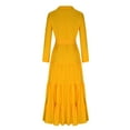 thumbnail image 6 of Njagoc3 Womens Short Sleeve Maxi Dress, Solid Color Loose Fit, Casual Daily & Outdoor Wear Dress, 6 of 6