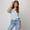BU1, variant on Women's Casual Solid Color Turn Down Long Sleeve Western Denim Shirt Womens Construction Shirts plus Size Womens Shirts Tunic Women Blouses Button down Shirts for Female Ladies T Shirt Tops Womens