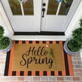 thumbnail image 2 of iOhouze Outdoor Rugs Orange and Black Striped Area Rug 4x6 ft Washable Indoor Outdoor Cotton Floor Carpet Rug Fall Rugs, 2 of 8