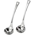 thumbnail image 1 of Louche à Soupe à Long Manche Creative, Cuillère de Service en Acier Inoxydable Robuste, Louche à Fente Professionnelle Robuste pour Vaisselle et Soupe (2 Pcs), 1 of 7